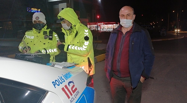 Uygulamada yakalanan alkollü sürücünün ehliyetine el konuldu