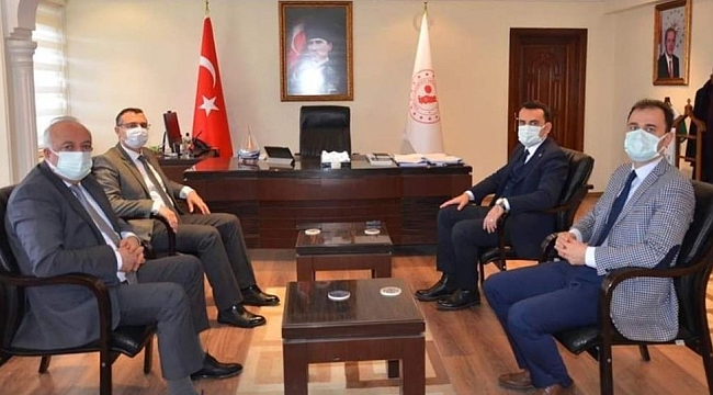Üzümlü protokolü ve hâkim, savcılardan Kaymakam Çelik'e ziyaret