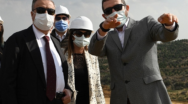 Vali Su, TÜİOSB toplantısının ardından proje alanını gezdi