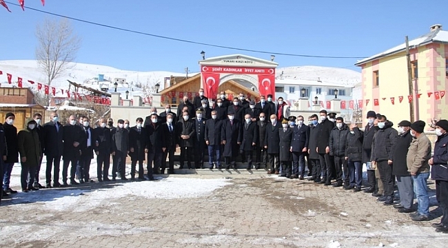 Yukarı Kırzı köyünde düzenlenen törende şehit kadınlar için dua edildi