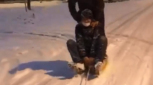 Yurdum insanı karda hünerlerini konuşturdu