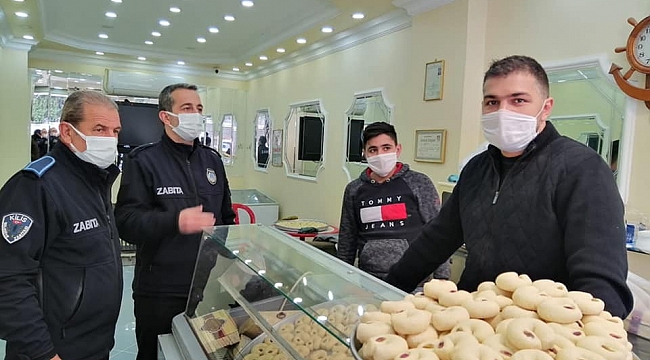 Zabıta tatlıcıları denetledi