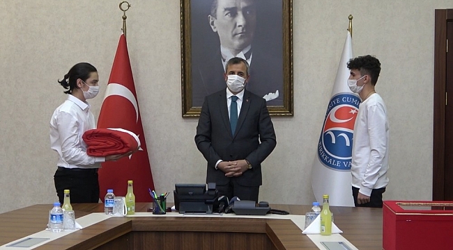 18 Mart'ta Çanakkale'de göndere çekilecek ay yıldızlı bayrak Kırıkkale'de