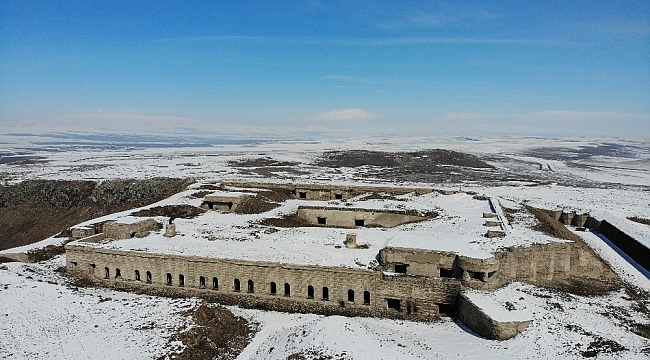 271 yıllık tabya havadan görüntülendi