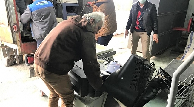 3 ayda 3 ton elektronik atık toplandı
