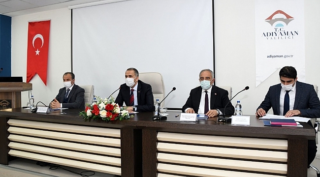 Adıyaman'da geniş kapsamlı korona virüs toplantısı yapıldı