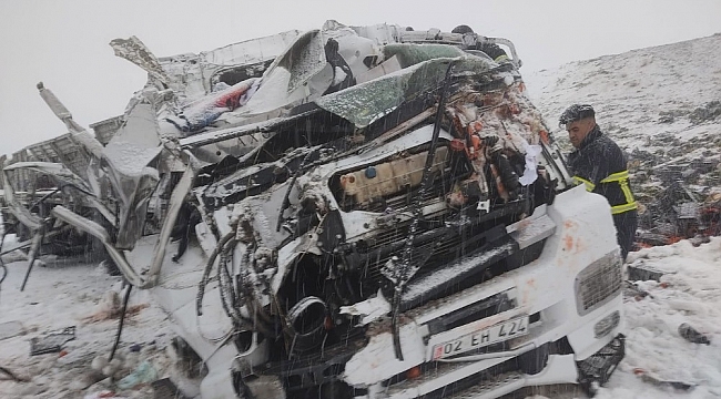 Ağrı'da tır şarampole devrildi: 2 ölü