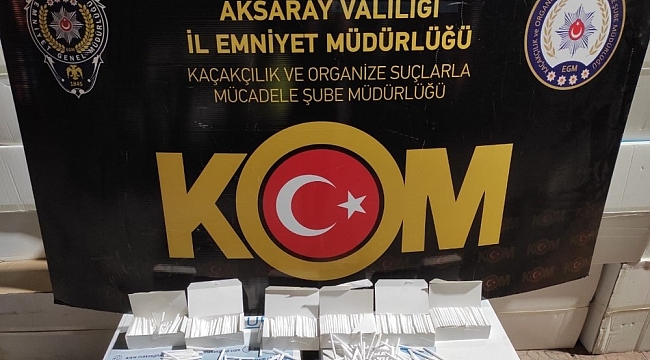 Aksaray'da 1 milyon adet kaçak makaron ele geçirildi