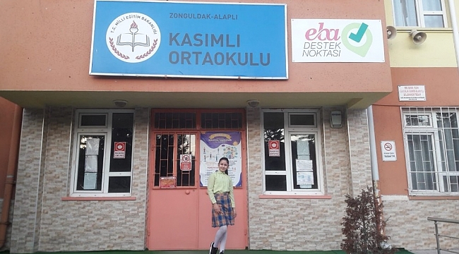 Alaplılı ortaokul öğrencisi kompozisyon yarışmasında Türkiye birincisi oldu