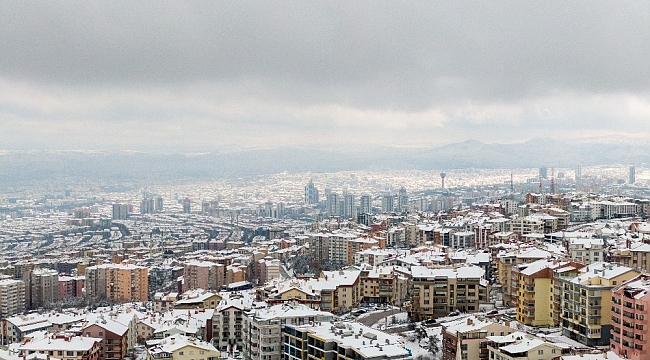 Ankara'da kartpostallık kar manzaraları
