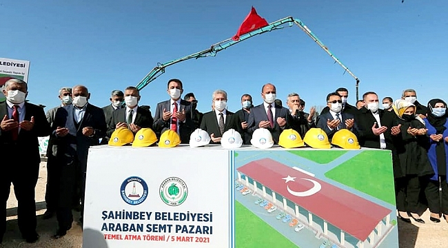Araban'da Kapalı Semt Pazarı Yeri'nin temeli atıldı
