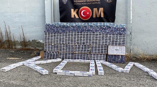 Başkale'de 9 bin paket kaçak sigara ele geçirildi