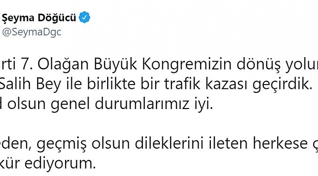 Başkan Döğücü'den sağlık durumuna ilişkin açıklama