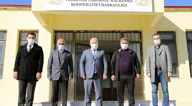 Başkan Gümüş, Yerkesik Kırsal Kalkınma Kooperatifinde incelemelerde bulundu