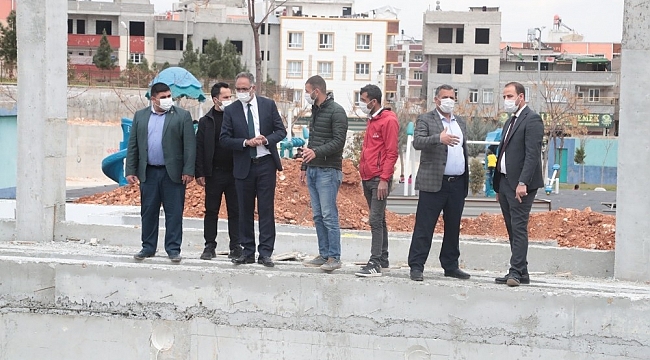 Başkan Kuş Olimpik Havuz yapım çalışmalarını inceledi