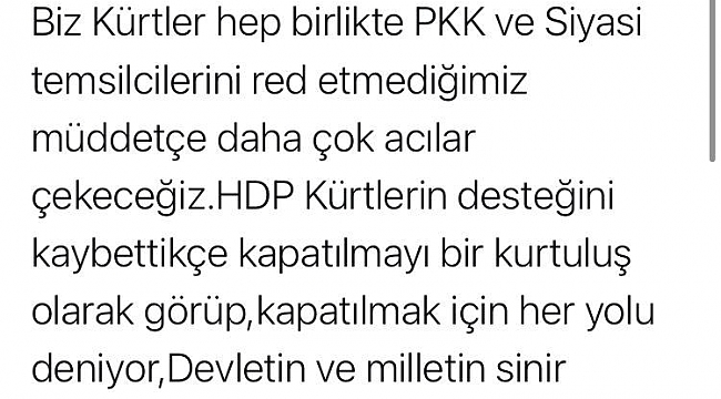 Başkan Sayan: "HDP, Kürtler'in desteğini kaybettikçe kapatılmayı bir kurtuluş olarak görüyor"