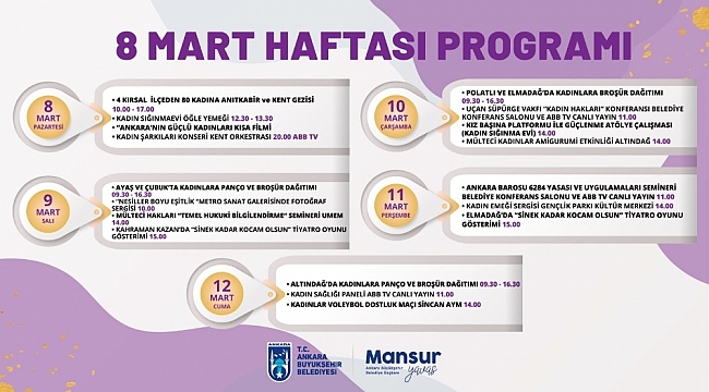 Başkent'te "Kadınlar Günü" bu yıl kırsala taşınacak