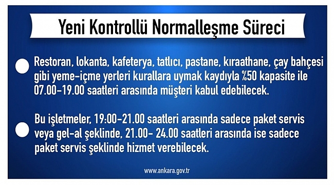 Başkentte normalleşme kuralları belli oldu