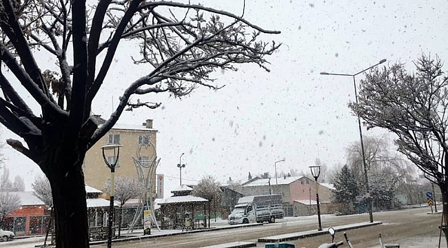 Bayburt'un yüksek kesimleri yeniden beyaza büründü