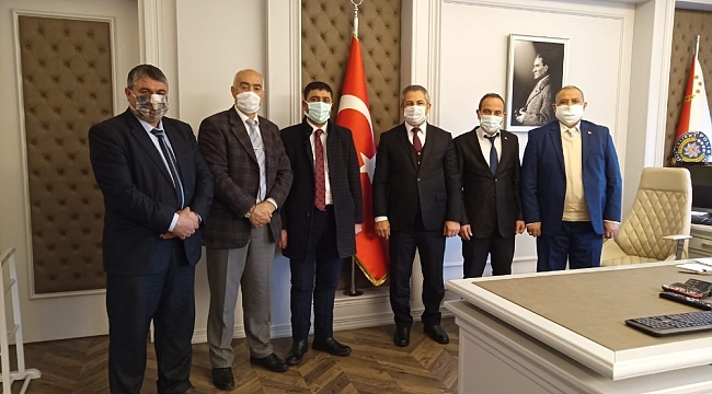 Bilecik Erzurumlular Derneği'nden hemşerileri Eskişehir İl Emniyet Müdürü Dinç'e ziyaret