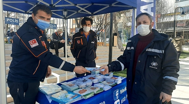 Bilecik'te afetlere karşı bilgilendirme standı kuruldu