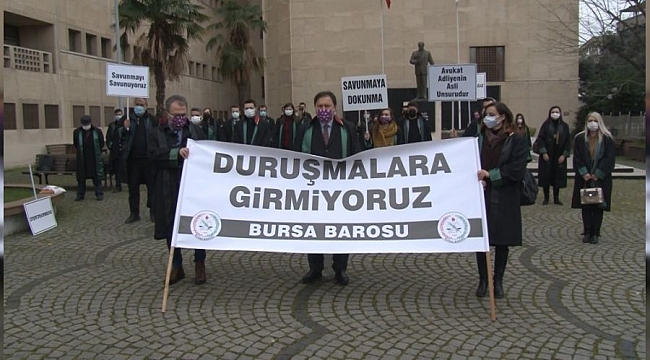 Bursa'da Avukatlar bugün duruşmalara girmeyecek