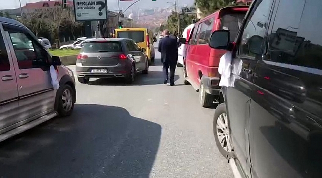 Büyükçekmece'de polisi alarma geçiren düğün konvoyu
