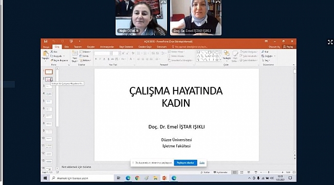 Çalışma hayatındaki kadınlar anlatıldı