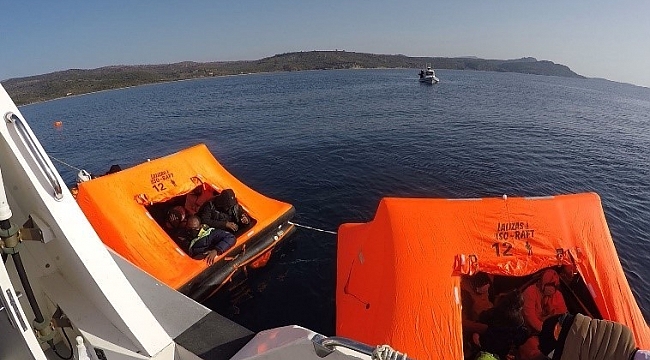 Çanakkale açıklarında 33 düzensiz göçmen kurtarıldı