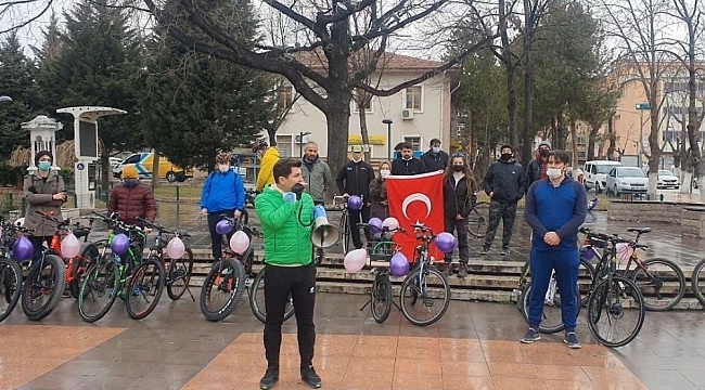Çankırı'da pedallar kadınlar için çevrildi