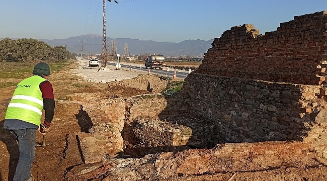 Çevre yolu çalışmalarında Osmanlı döneminden kalma su kuyusu ortaya çıktı