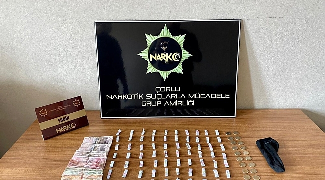 Çorlu'da satışa hazır uyuşturucu ele geçirildi