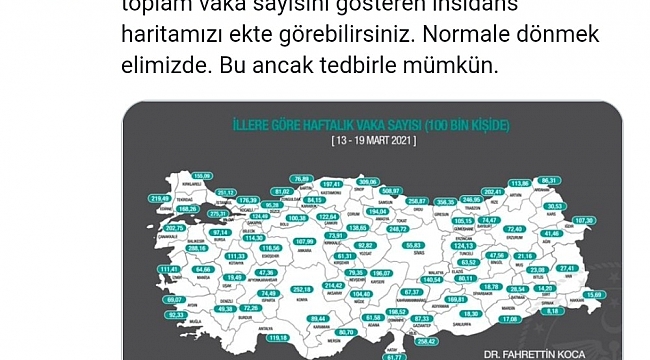 Denizli'de vaka sayısı 100 binde 49.38 oldu