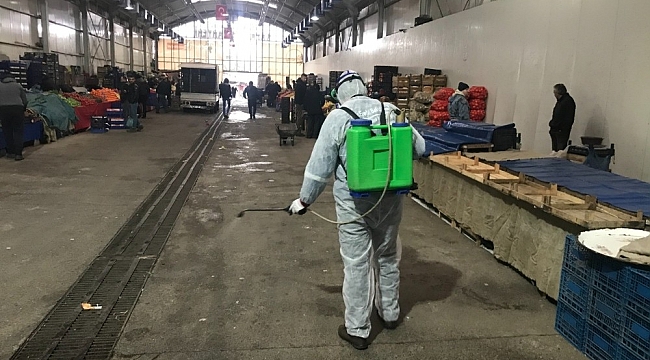 Ekipler dezenfekte çalışması yaptı