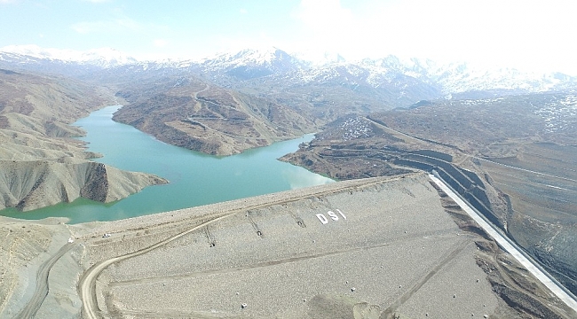 Elazığ Kanatlı Barajı'nda su seviyesi bin 286 kotuna yükseldi