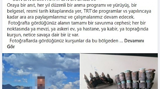 Gavur Dağı'nda bulduğu Osmanlı-Rus Savaşında kullanılan mühimmatları sosyal medyada paylaşınca gözaltına alındı