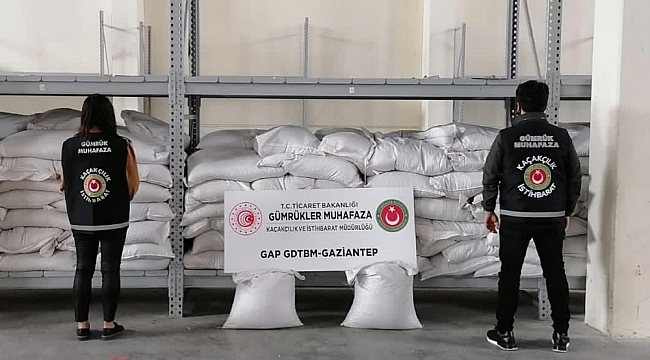 Gaziantep'te 700 bin lira değerinde kaçak iç fıstık ele geçirildi