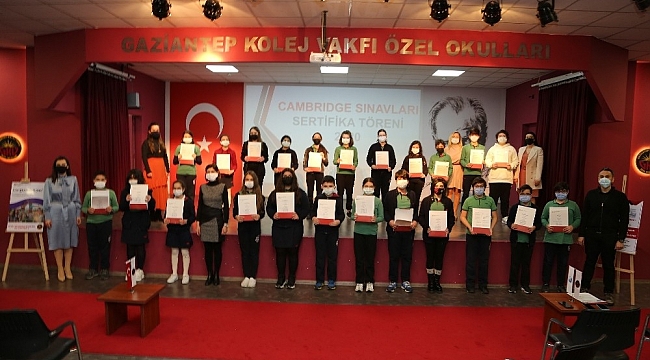 GKV'liler Cambridge Assessment English sertifikalarını aldı