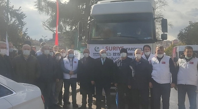 Gölcük'ten yardım tırları yola çıktı