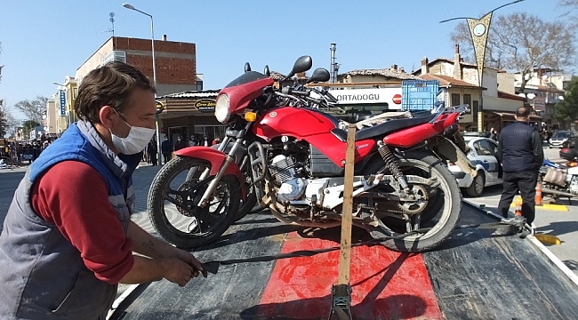 Havran'da tescilsiz motosikletlere geçit yok