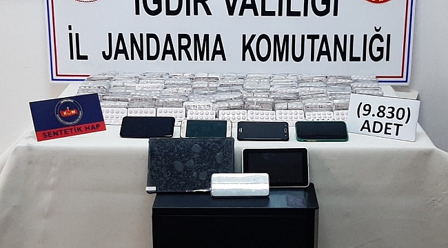 Iğdır'da 9 bin 830 adet uyuşturucu hap ele geçirildi