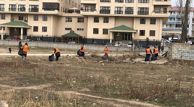 Iğdır'da cadde ve sokak temizliği
