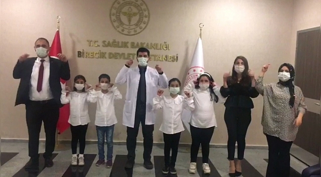 İlkokul öğrencileri pandemiyle ilgili kamu spotu hazırladı