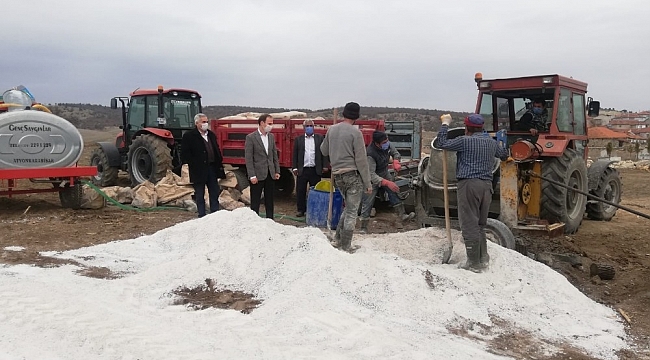 İmece usulü mezarlık genişletme çalışmaları