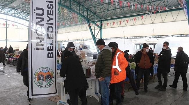 İnönü Belediyesi esnafın içini ısıtıyor
