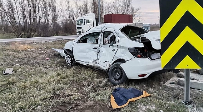 İnönü'de trafik kazası, 1 ölü 1 yaralı