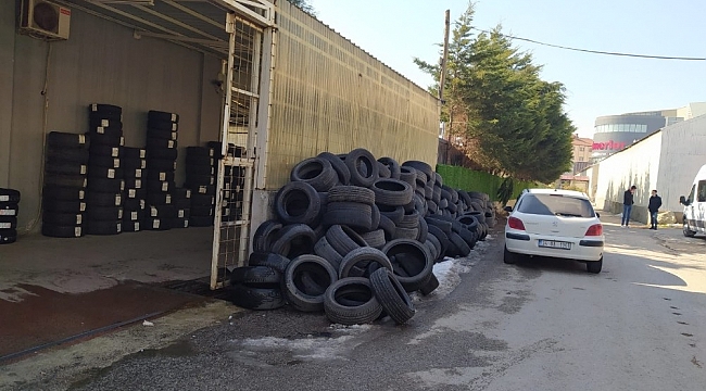 İzmit Belediyesi atık lastikleri geri dönüştürüyor