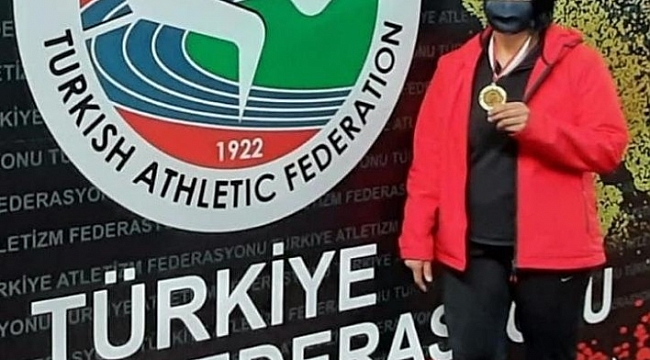 İzmit Belediyesporlu atlet şampiyonluğa gülle attı