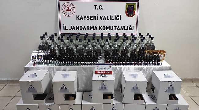 Jandarmadan kaçak içki operasyonu