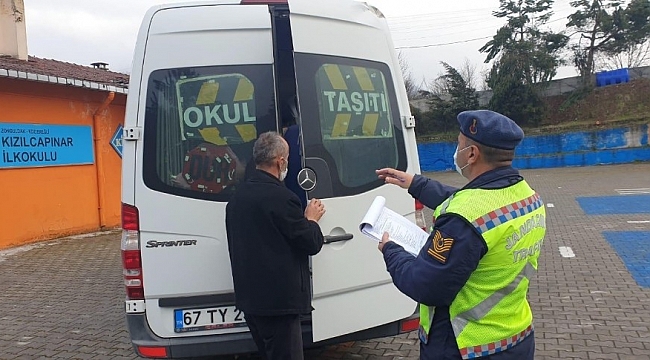 Jandarmadan servis araçlarına denetim